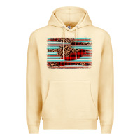 Pina Colada leopard serape background Premium Hoodie - BarkalooDesign