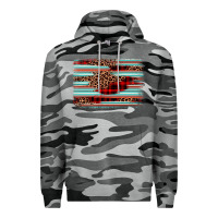Slate Camo leopard serape background Premium Hoodie - BarkalooDesign