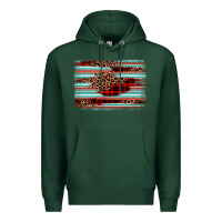 Sports Green leopard serape background Premium Hoodie - BarkalooDesign