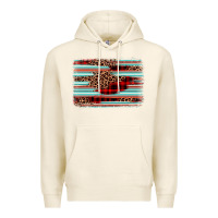 Tofu leopard serape background Premium Hoodie - BarkalooDesign
