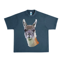 Midnight Navy Guanaco Llama Head Urban Heavy Tee - LillyAllenDesigns