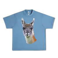 Pebble Blue Guanaco Llama Head Urban Heavy Tee - LillyAllenDesigns