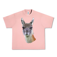 Salmon Guanaco Llama Head Urban Heavy Tee - LillyAllenDesigns