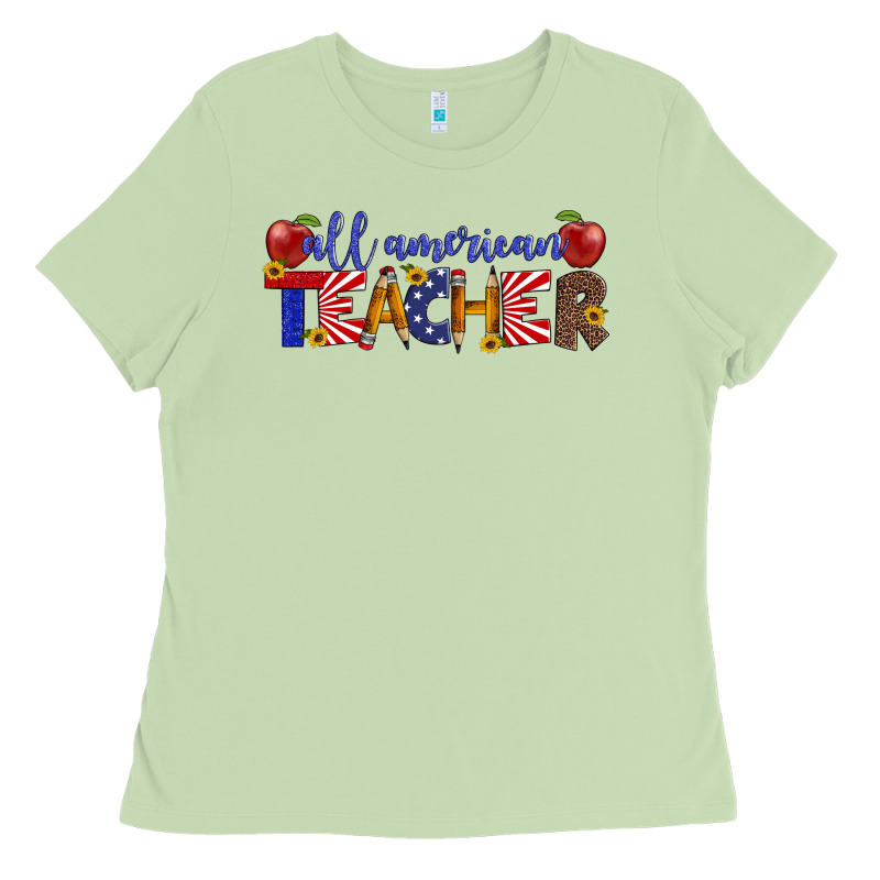 All American Teacher Ladies Tee by Artiststas | Teevron