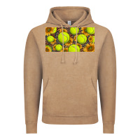 Vintage Coffee tennis ball with sunflower and racket  licence plato Vintage Hoodie - BarkalooDesign