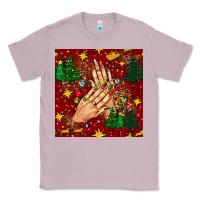 Lilac christmas nails and trees with leopard and plaid seamless pattern bbs Classic Tee - BundleAndBundleShop