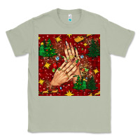 Matcha christmas nails and trees with leopard and plaid seamless pattern bbs Classic Tee - BundleAndBundleShop