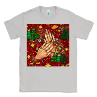 Moon Dust christmas nails and trees with leopard and plaid seamless pattern bbs Classic Tee - BundleAndBundleShop