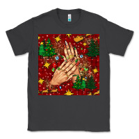 Smoke christmas nails and trees with leopard and plaid seamless pattern bbs Classic Tee - BundleAndBundleShop