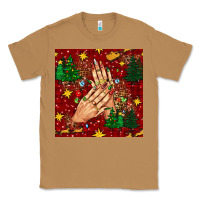 Toasted Coconut christmas nails and trees with leopard and plaid seamless pattern bbs Classic Tee - BundleAndBundleShop
