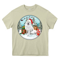 Mossy Christmas samoyed dog Heavy Core Tee - FaDigitalArtStudio