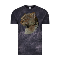 Cloud Black Jaguarundi Head Vintage Tee - LillyAllenDesigns