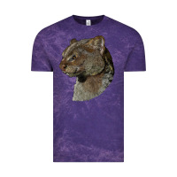 Cloud Purple Jaguarundi Head Vintage Tee - LillyAllenDesigns