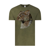Vintage Olive Jaguarundi Head Vintage Tee - LillyAllenDesigns