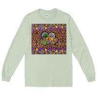 Matcha mardi gras fleur de lis hearts leopard glitter Long Sleeve Tee - Artiststas