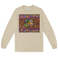 Mushroom mardi gras fleur de lis hearts leopard glitter Long Sleeve Tee - Artiststas