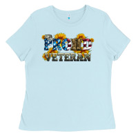 Baby Blue proud veteran boots and hats Ladies Tee - Artiststas