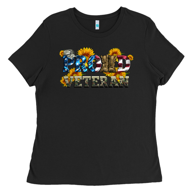 Proud Veteran Boots And Hats Ladies Tee by Artiststas | Teevron