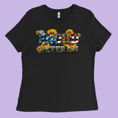 Proud Veteran Boots And Hats Ladies Tee Designed By Artiststas