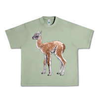 Oil Green Guanaco Llama Baby Urban Heavy Tee - LillyAllenDesigns