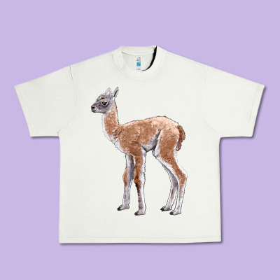 Guanaco Llama Baby Urban Heavy Tee Designed By Lillyallendesigns