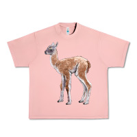 Salmon Guanaco Llama Baby Urban Heavy Tee - LillyAllenDesigns
