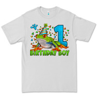 Dove Grey birthday boy frog age 1 Premium Tee - LillyAllenDesigns