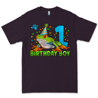 Plum birthday boy frog age 1 Premium Tee - LillyAllenDesigns