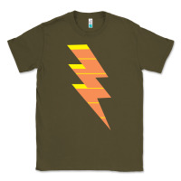 Army Green LIGHTNING BOLT Classic Tee - baoMotion
