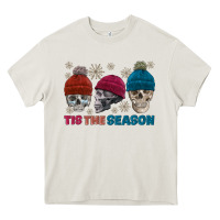 Cream tis the season skull winter Heavy Core Tee - FaDigitalArtStudio
