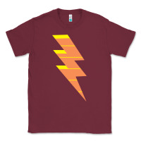 Burgundy LIGHTNING BOLT Classic Tee - baoMotion