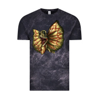 Cloud Black dilophosaurus face Vintage Tee - LillyAllenDesigns