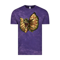 Cloud Purple dilophosaurus face Vintage Tee - LillyAllenDesigns