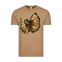 Vintage Coffee dilophosaurus face Vintage Tee - LillyAllenDesigns