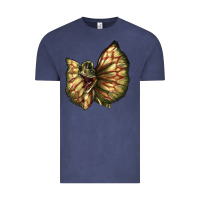 Vintage Denim dilophosaurus face Vintage Tee - LillyAllenDesigns