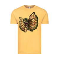 Vintage Mustard dilophosaurus face Vintage Tee - LillyAllenDesigns