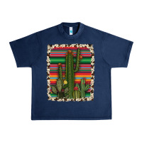 Navy serape cowhide cacti Urban Heavy Tee - RanaPortraitStore