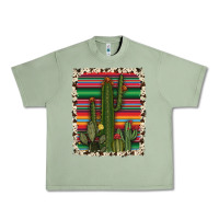 Oil Green serape cowhide cacti Urban Heavy Tee - RanaPortraitStore