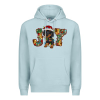 Blue Mist dachshund puppy christmas joy Premium Hoodie - BarkalooDesign