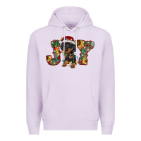 Lilac dachshund puppy christmas joy Premium Hoodie - BarkalooDesign