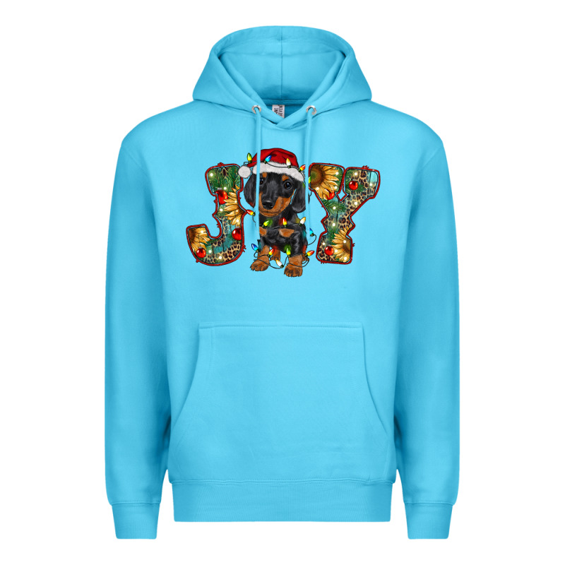 Dachshund Puppy Christmas Joy Premium Hoodie by BarkalooDesign | Teevron