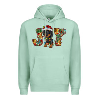 Seafoam dachshund puppy christmas joy Premium Hoodie - BarkalooDesign