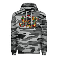 Slate Camo dachshund puppy christmas joy Premium Hoodie - BarkalooDesign