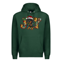 Sports Green dachshund puppy christmas joy Premium Hoodie - BarkalooDesign
