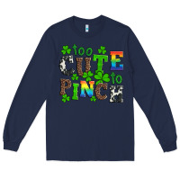 Navy st patricks too cute to pinch Long Sleeve Tee - Artiststas