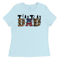 Baby Blue fathers day Ladies Tee - Artiststas