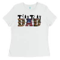 White fathers day Ladies Tee - Artiststas