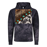 Cloud Black leopard and cowhide gemstone leather Vintage Hoodie - BarkalooDesign