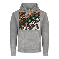 Cloud Rock leopard and cowhide gemstone leather Vintage Hoodie - BarkalooDesign