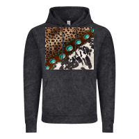 Vintage Black leopard and cowhide gemstone leather Vintage Hoodie - BarkalooDesign
